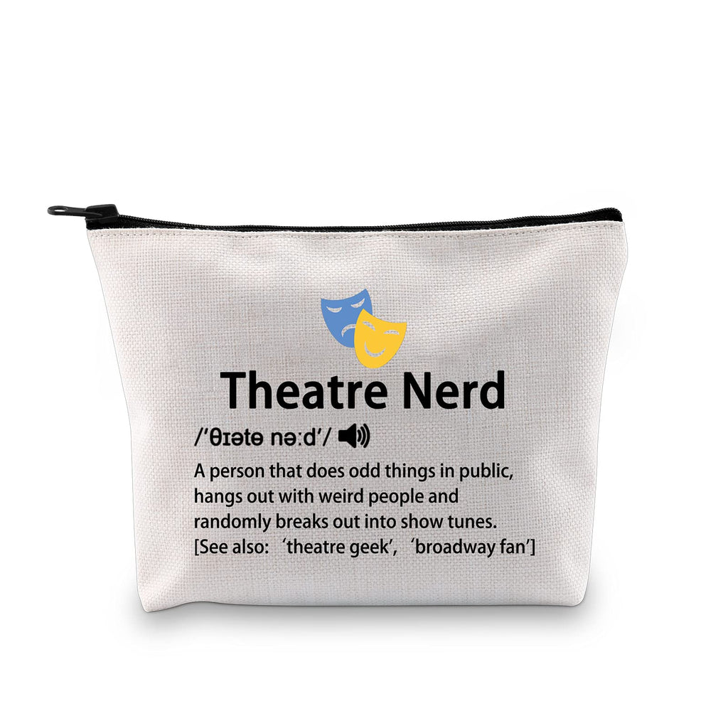 [Australia] - MYSOMY Theatre Gifts Theatre Nerd Makeup Bag Drama Gifts Broadway Musical Gifts Theatre Lover Gifts Theatre Geek Gifts (Theatre Nerd) 