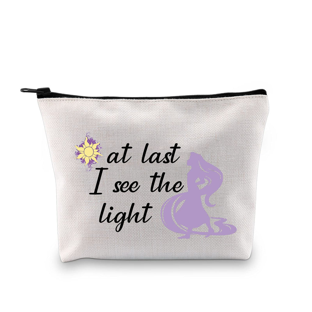 [Australia] - MYSOMY at Last I See The Light Cosmetic Bag Rapunzel Inspired Gifts Tangled Quote Gifts for Women Inspirational Gifts (Makeup Bag) Makeup Bag 