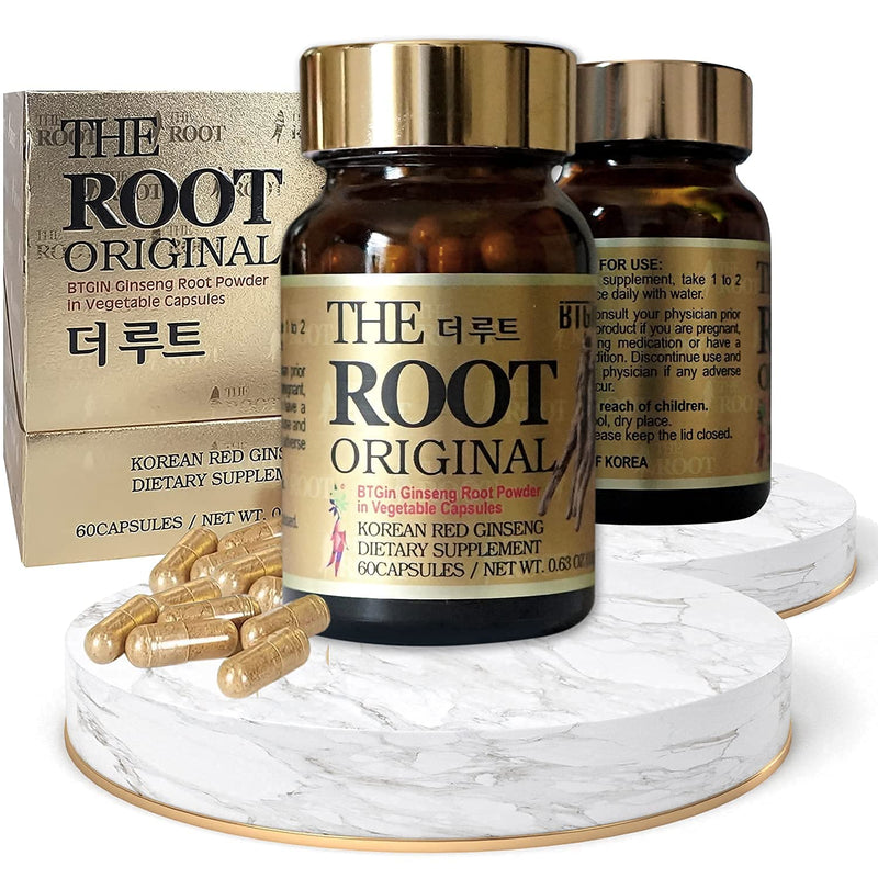 [Australia] - BTGIN Korean Red Ginseng Capsules, Natural Energy Supplements for Immune Support, Stress Relief, Focus and Mental Clarity, The Root Original Enriched with Pure Ginsenosides Rg3 