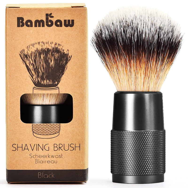 [Australia] - Synthetic Shaving Brush | Black | Vegan Shaving Brush | Women and Mens Shaving Brush| Shaving Cream Brush | Eco Friendly Travel Shaving Brush | Bambaw 