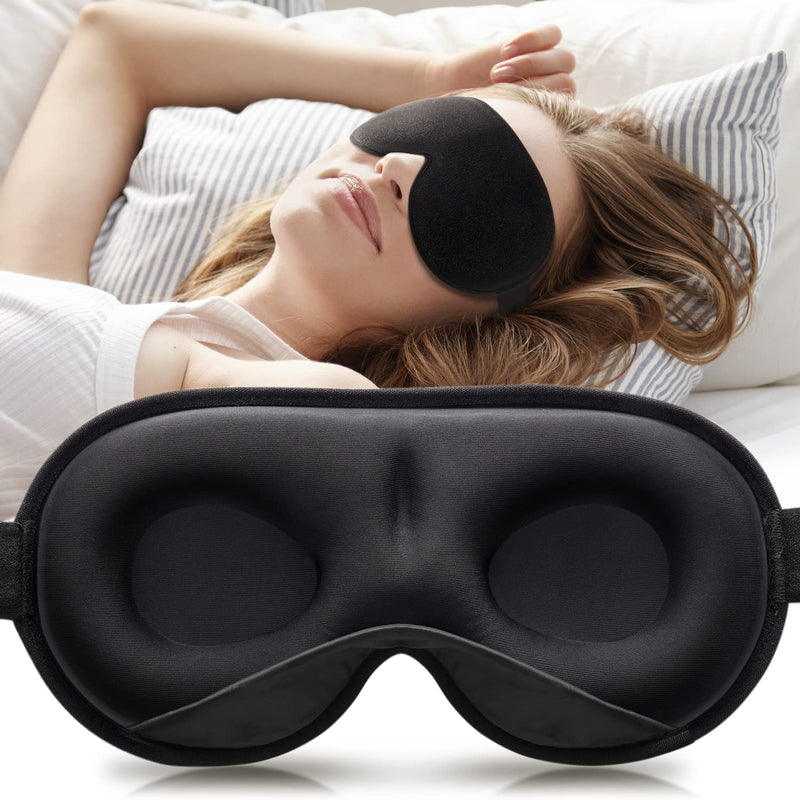 [Australia] - Umisleep Sleep Mask, Women Men 2022 3D Weighted Eye Mask Blocking Lights Sleeping Mask, Relieve Stress, Headache Eye Cover Adjustable Strap,120g Blindfold for Travel/Nap/All Night Sleeping 