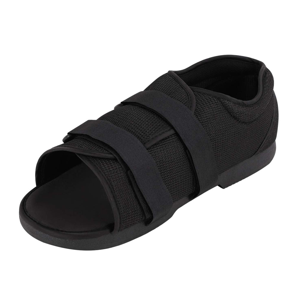 [Australia] - Post-op Shoe Plaster Cast Shoe Open Toe After Surgical Bandage Walking Protection Orthopedics Trauma Recovery Foot Walker Cast Cover Shoe X-Large Black 