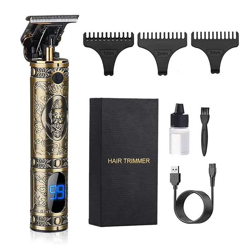 [Australia] - Hair Clippers Men,Bestauty Cordless Electric Hair Clippers with LCD Screen,180 Mins Working Time with Hair Clipper Oil,Beard Trimmer Hair Trimmer for Men Gold 