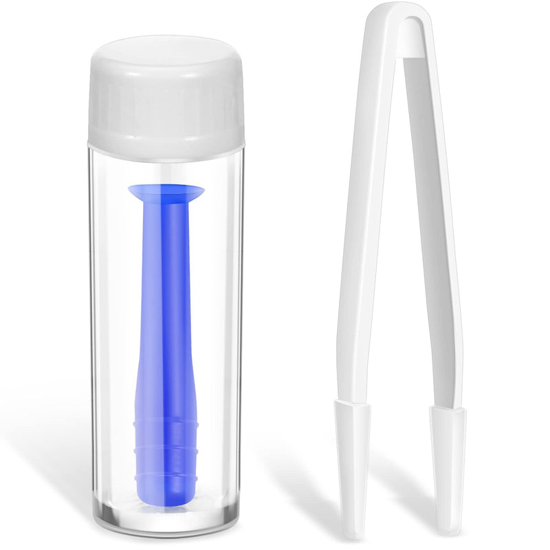[Australia] - Contact Lens Remover Scleral Lens Remover Inserter Soft Contact Suction Holder Remover with Ventless Bottles and White Tweezers 
