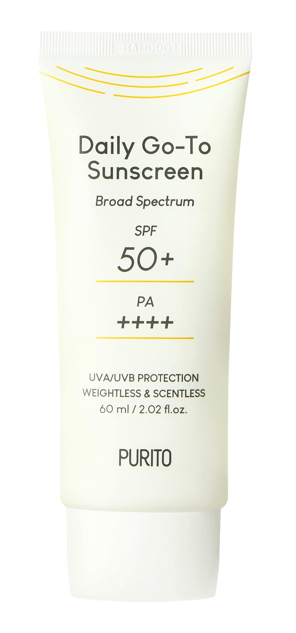 [Australia] - PURITO Daily Go-To Sunscreen 60ml / 2.02 fl.oz. SPF 50+ PA ++++ safe ingredients, UVA/UVB protection, broad-spectrum, calm, soothing 