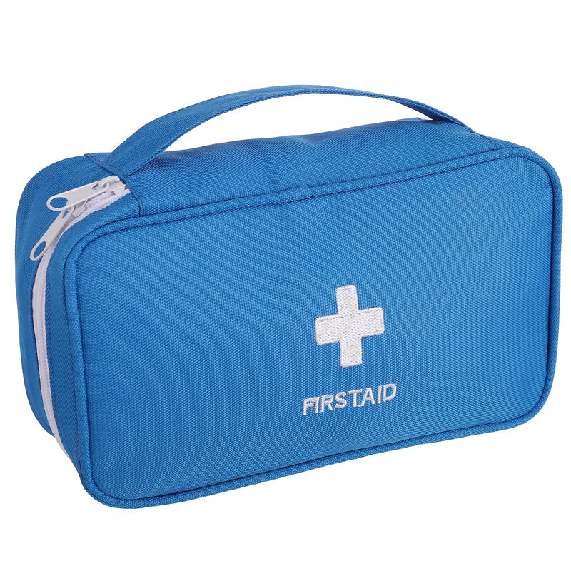 [Australia] - upain First Aid Bag Empty Small Medical Kit Pouch Travel Emergency Pouch Lightweight Medicine Storage Bag Multifunctional Layered for Emergency Home Office Car Outdoors Boat Camping Hiking Blue-a 