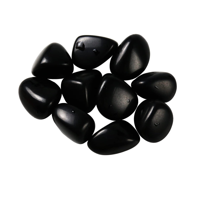 [Australia] - Nvzi Black Obsidian Crystal Rocks, Black Stones Bulk for Wicca, Reiki, and Energy Healing Crystals, Witchcraft Supplies, Rocks for Tumbling, Calcite Crystal, Hypnotic Gems(10Packs) 