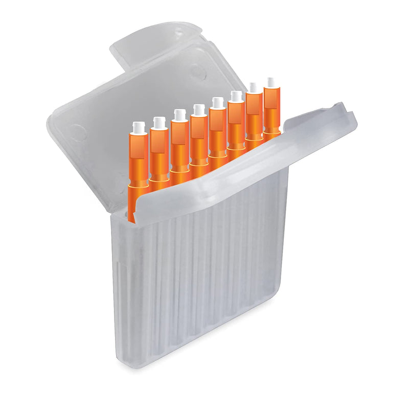 [Australia] - JB White Pack of 8 Wax Filters for Hearing aids Compatible with Starkey Hear Clear Hearing aids - Height: 1.5 mm | Diameter 1.7mm, Orange 