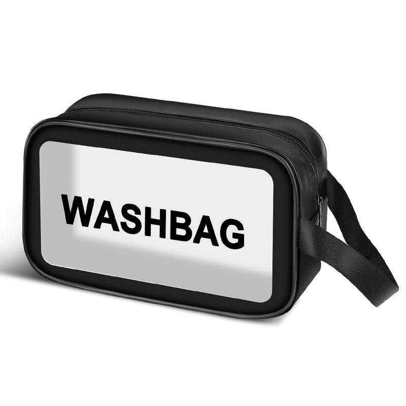 [Australia] - Clear Toiletries Bag, Clear Makeup Bags Waterproof Travel Toiletries Bag PVC Travel Wash Bag Portable for Women Men(M) M 