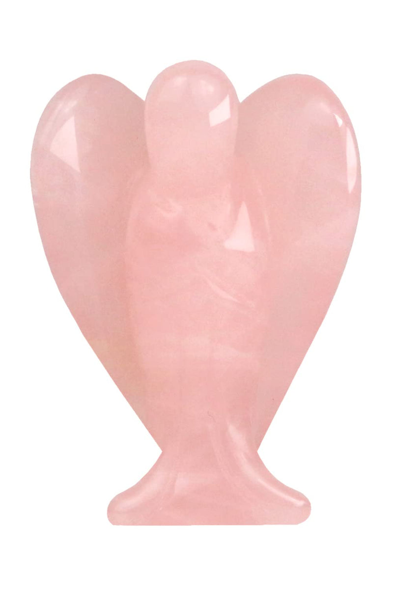 [Australia] - Ouubuuy Natural Rose Quartz Crystal Angel Pocket Guardian Angel Figurines Gift for Reiki Healing 1.5“ Pink Quartz 
