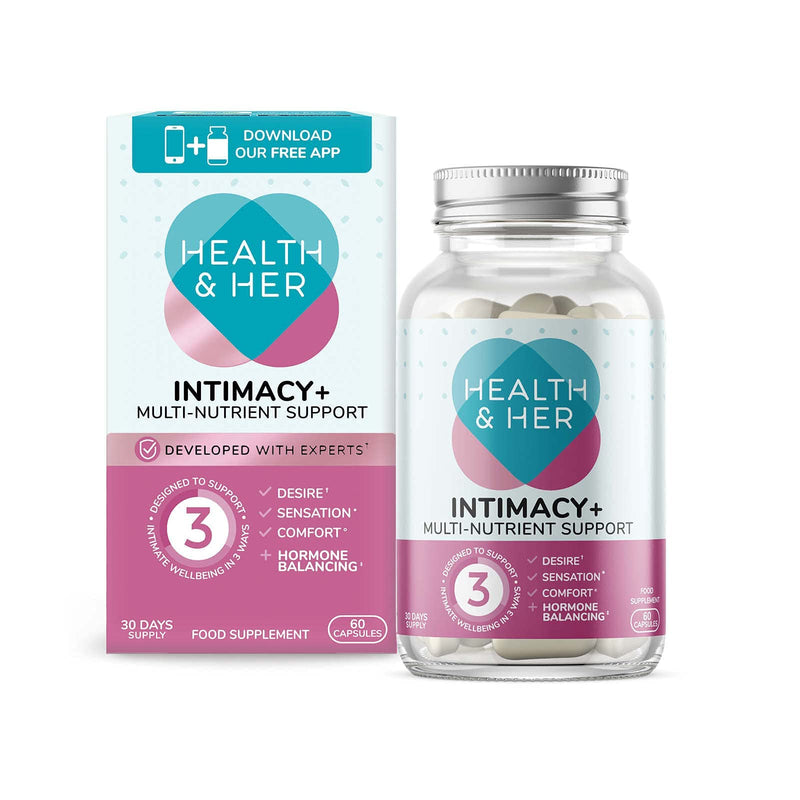 [Australia] - Health & Her Intimacy+ Multi-Nutrient Support for Women – A Natural Booster Supplement Containing Maca Root and Tribulus to Help Discover You Again -1 Month Supply - 60 Vegan Tablets 
