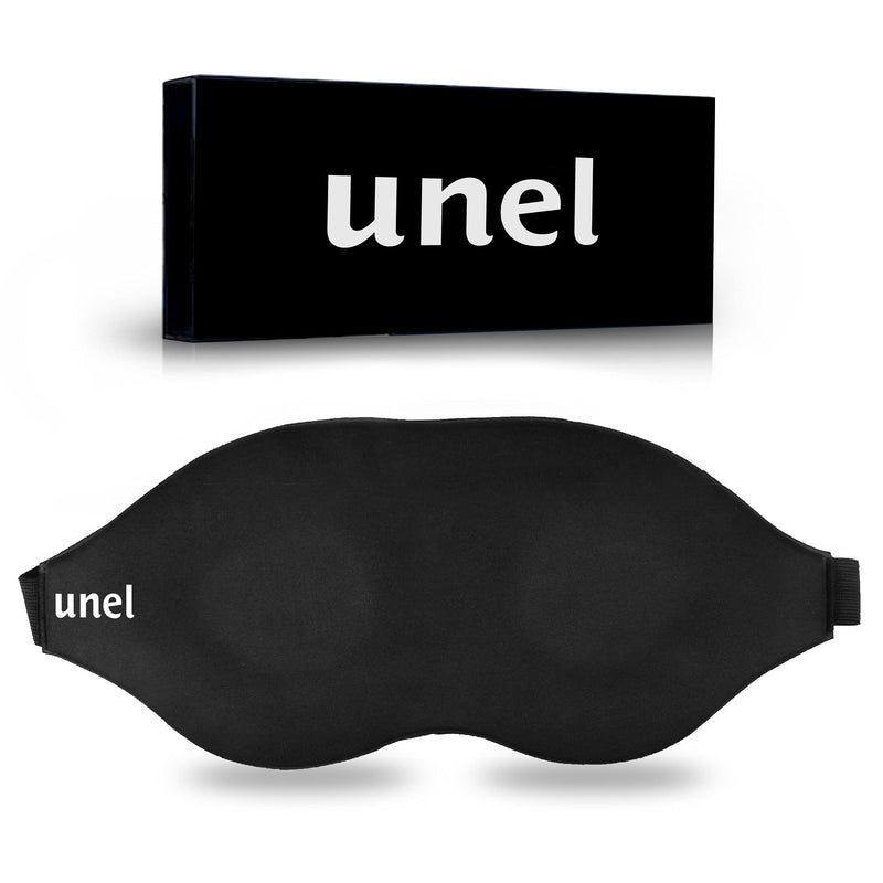 [Australia] - unel Eye Mask for Sleeping, 3D Black Sleep Mask for Men & Women, Perfect for Travel, a Nap or Shift Work - Total Blackout 