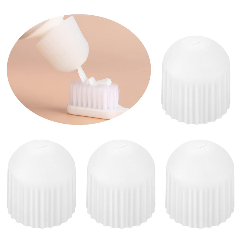 [Australia] - UDQYQ Toothpaste Cap,Self-Closing Toothpaste Cap Pump Dispenser Squeezer for Kids&Adults,No Waste Cap No Mess Toothpaste Dispenser，Toothpaste Saver. (4) 4 