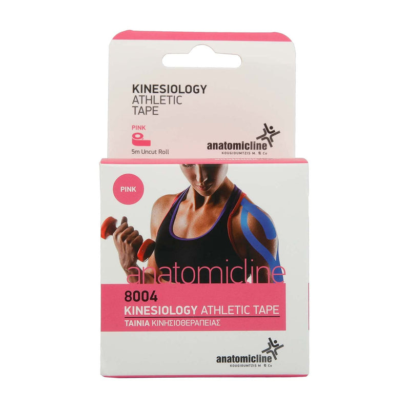 [Australia] - Anatomicline Kinesiology Athletic Tape, Sport Tape for Athletic Sports, Pain Relief, Recovery and Physio Therapy, Uncut 5cm x 5m Roll, Ping Pink 