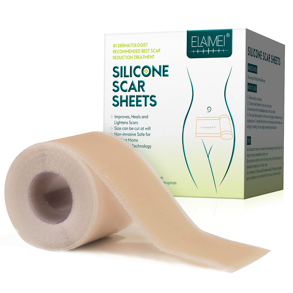 [Australia] - Silicone Scar Sheets, Professional for Scars Caused by C-Section, Surgery, Burn, Keloid, Acne, and More, Drug-Free, Silicone Scar Roll [3Meters] 