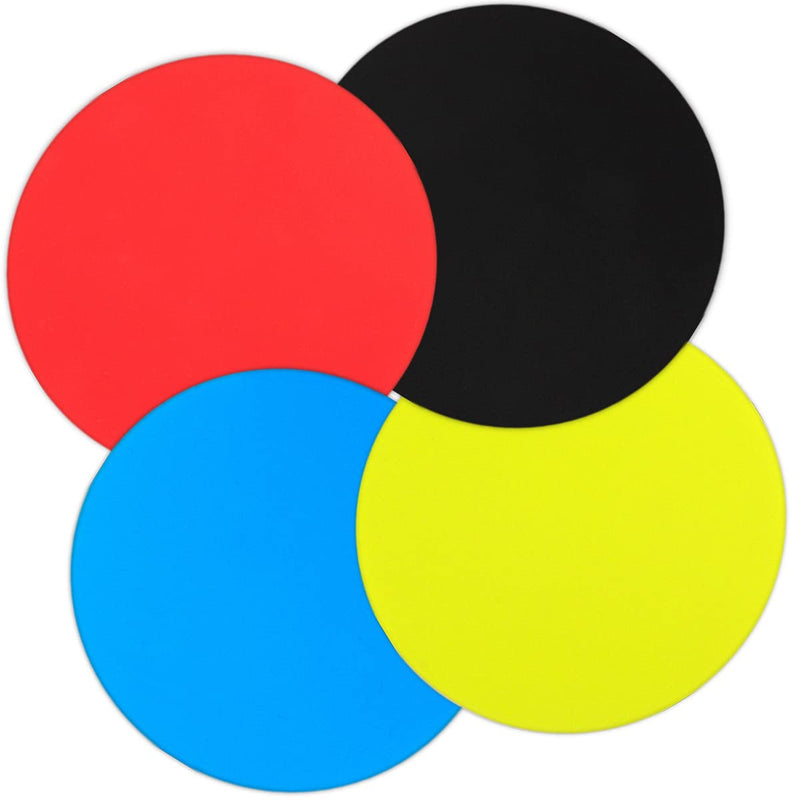 [Australia] - 4pcs Jar Gripper Pads Rubber Round Kitchen Coasters Multi-Purpose Silicone Bottle Lid Openers (Colorful, 5inch) 