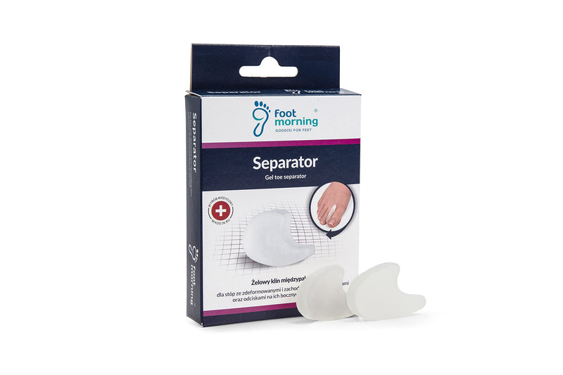 [Australia] - Foot Morning Toe Separator for Bunions, 1 Pair of Soft Gel Toe Separators for Over-Lapping Toes, Bunion Pain Relief Toe Straightener by Foot Morning (Large) L 