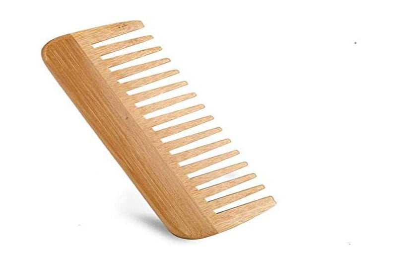 [Australia] - Juliyeh Hair Comb Bamboo Salon Hairdressing Comb Curved Comb Fine Tooth Comb Set Moustache Grooming Brushes for Women Men and Girls yellow 