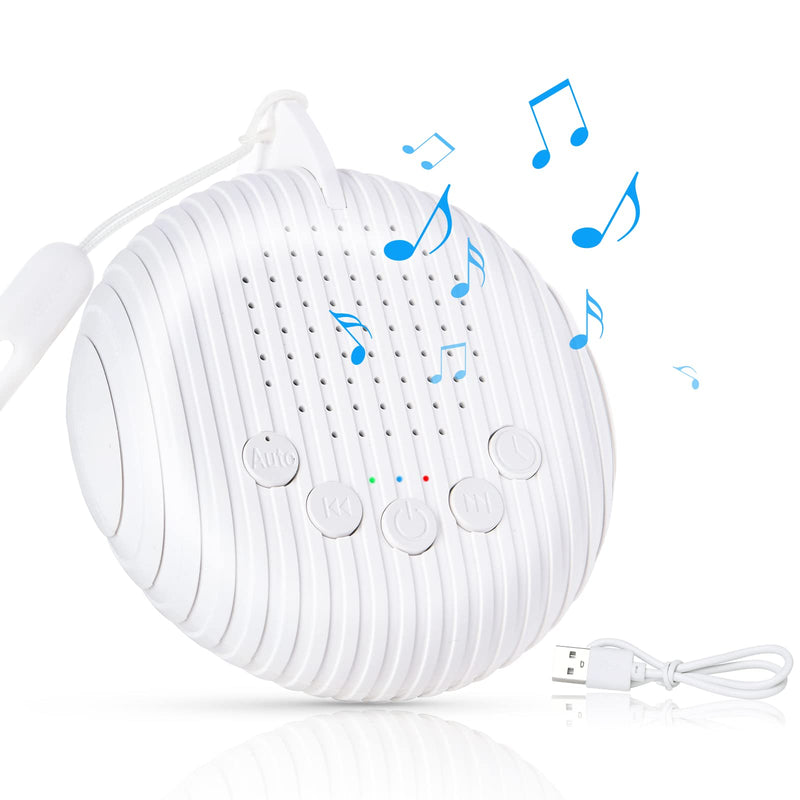 [Australia] - URAQT White Noise Machine, 10 Soothing Nature Sounds Therapy Portable Sleep Sound Machine, Mini Sound Machine for Baby Kids Adults, USB Rechargeable Baby Sleep Machine with 3 Timer Memory Functions 