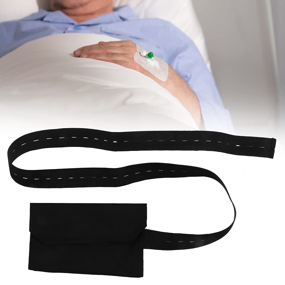 [Australia] - Peritoneal Dialysis Belt Catheter Abdominal Belt Pd Feeding Tube Catheter Stand Medical Supplies Kidney Belt Stoma For Drain Pouches For Home Protection[Black] 