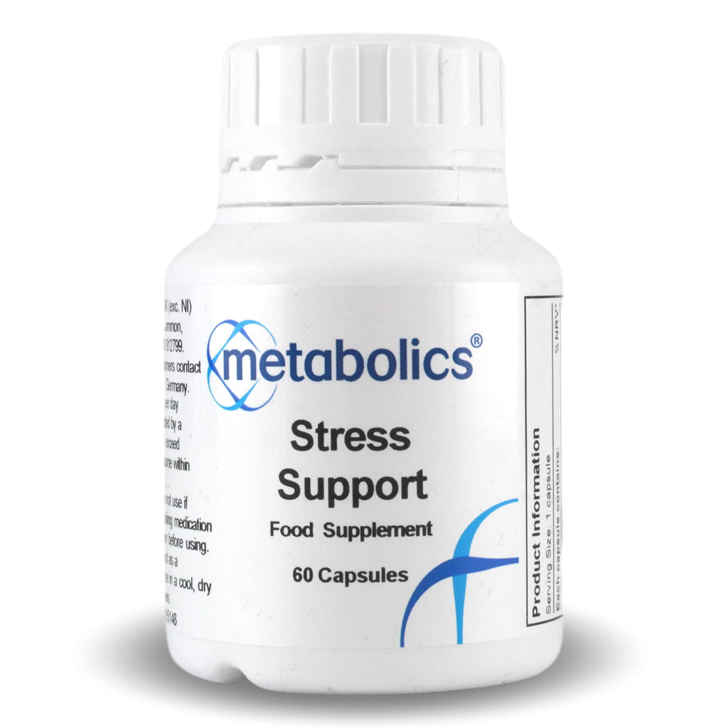 [Australia] - Metabolics Stress Support Supplement (60 Capsules) | B12, B6 and Folate Brain Supplement (for Stress & Anxiety Relief)| Natural Stress Relief 