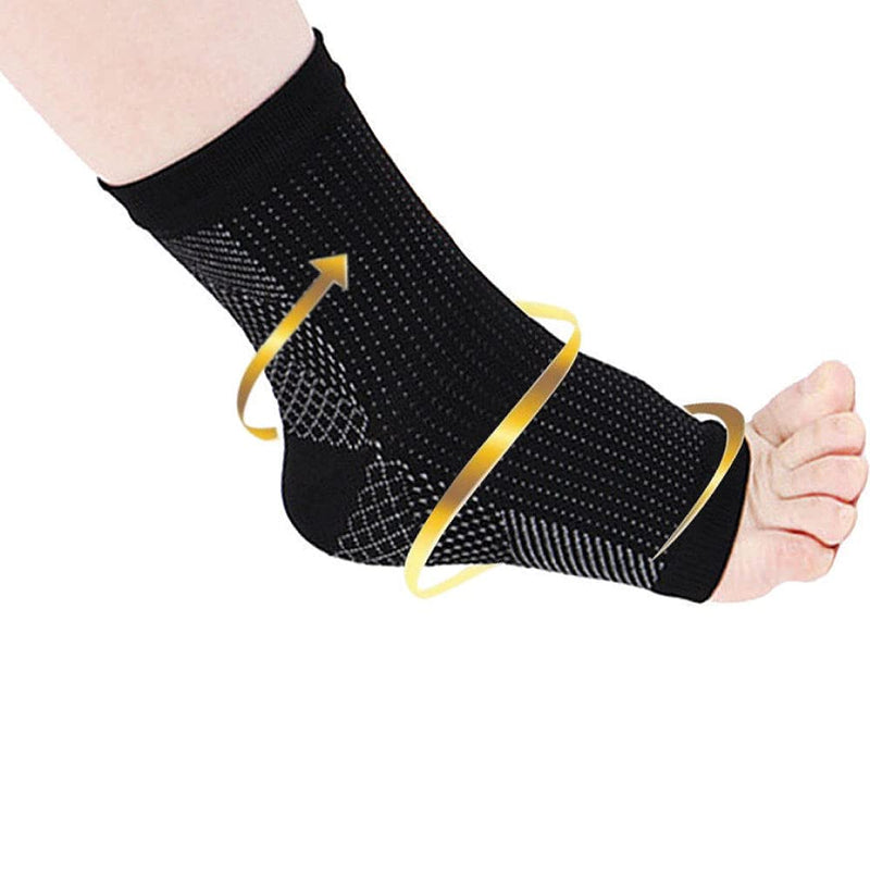 [Australia] - 2 Pcs Ankle Support - Unisex Ankle Brace Support Compression Foot Sleeves for Men, Women - Plantar Fasciitis Socks for Weak Ankles, Pain Relief, Sports L 