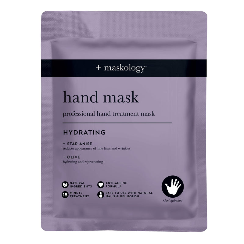 [Australia] - MASKOLOGY Hand MASK Hydrating Hand Treatment 1 Pair | Anti Ageing Hand Mask | Apple Extract |Nourishing Argan Oil & Shea Butter | Hand Moisture Gloves | 100% Plant Based | 