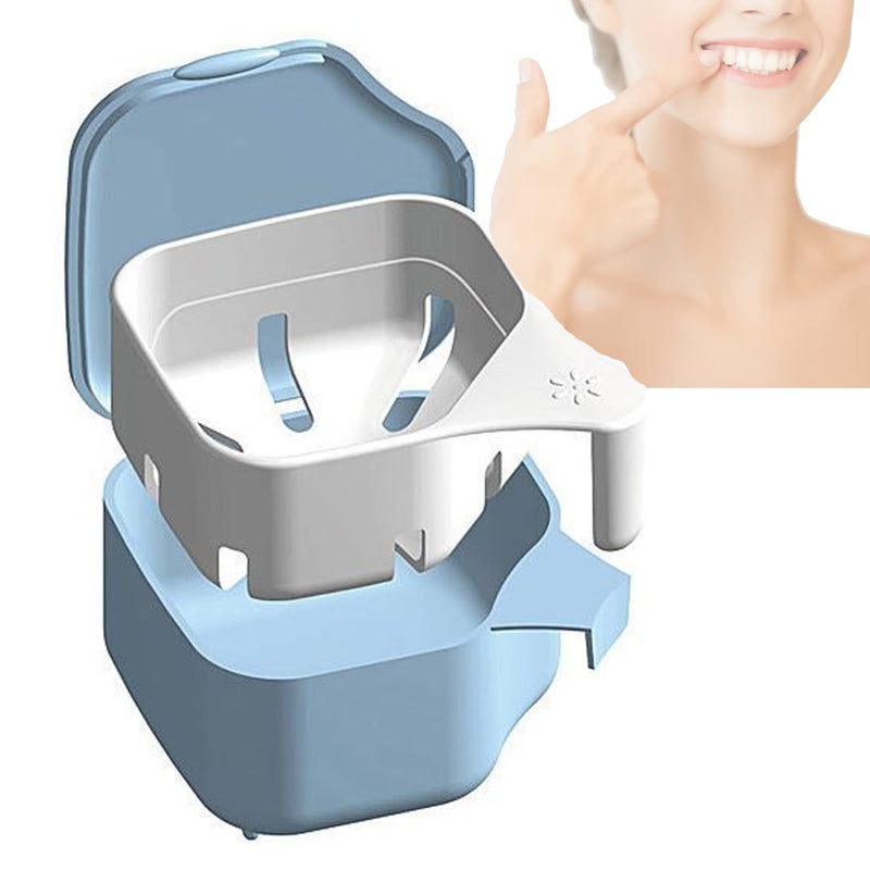 [Australia] - WUBAYI Denture Box Dental Bath – Dual Purpose Hygienic Denture Case for Storage and Immersion of Mouthguards, Ortho Retainers and Dental Appliances 