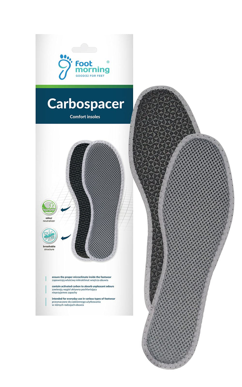 [Australia] - Carbospacer Odour Busting Shoe Insoles by Foot Morning, Carbon-Activated Shoe Inserts for Men and Women, Odour Absorbing Technology (38 EUR / 5 L UK) 38 EUR / 5 L UK 