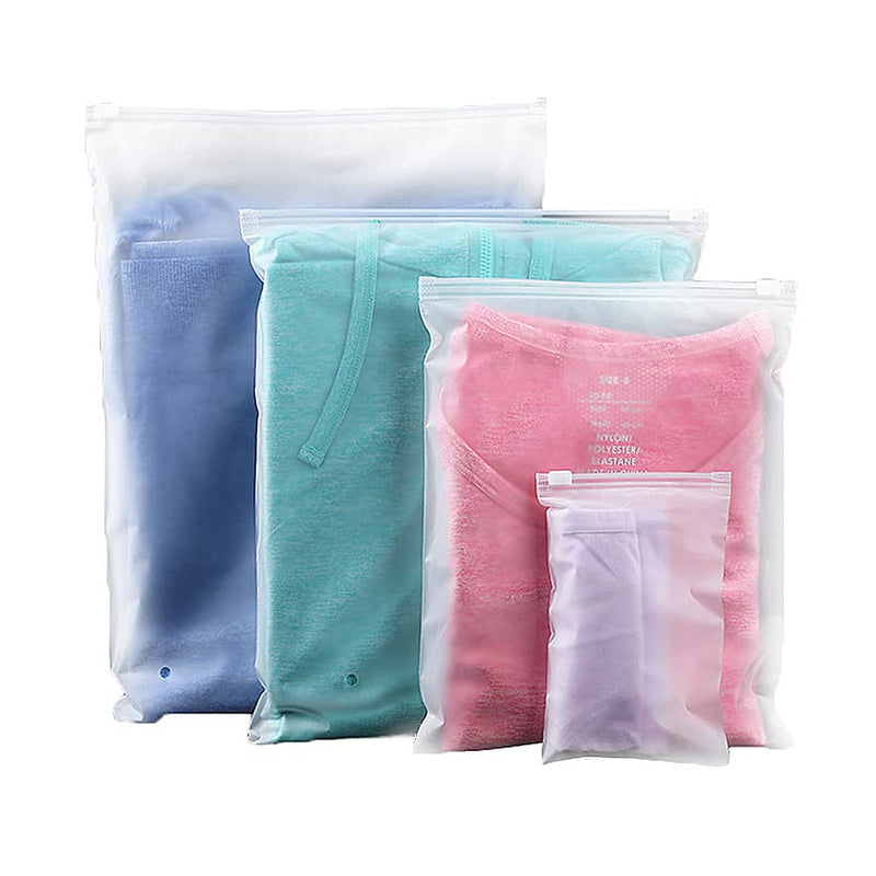 [Australia] - 20 Pcs Frosted Travel Storage Clothing Bags, Resealable Plastic Zip-lock Seal Clothes Bags Waterproof Travel Space Saver Organiser Pouch for Home School Travel 