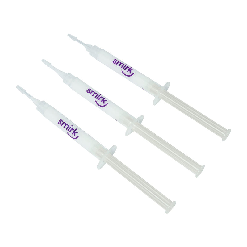 [Australia] - Smirk Refill Gel (3 Syringes, 12 Applications) - Peroxide-Free Teeth Whitening Refill Gels for Smirk Teeth Whitening Kits, Contains 12 Treatment Applications 