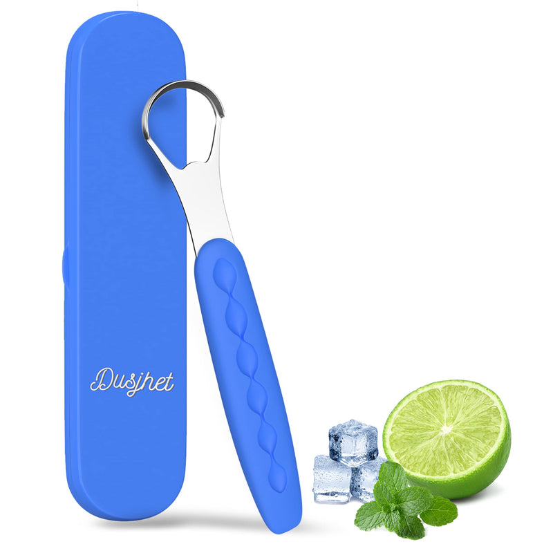 [Australia] - Tongue Scraper Cleaner for Adults & Kids Pack, Medical Grade Stainless Steel Tongue Brush Set, Oral Self Care for Bad Breath, Tongue Scraping with Travel Case (1pcs) 1 Pack 