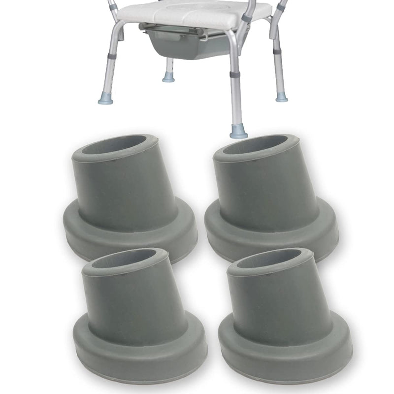[Australia] - HXCH Replacement Feet for Bath Chair, Shower Toilet Seat Stools & Transfer Bench Anti-Slip Angled Cap for Disable Elderly, 1 I.D, 4 Pcs, Grey, 18*16*3cm 