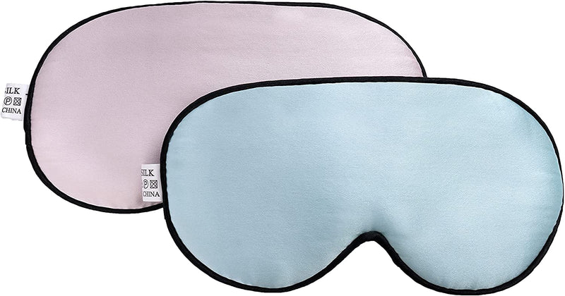 [Australia] - Natural Silk Kids Sleep Mask Eye Mask for Kids with Adjustable Strap Breathable & Soft Eye Shade for Sleeping Blocking Lights (2 Pack) 