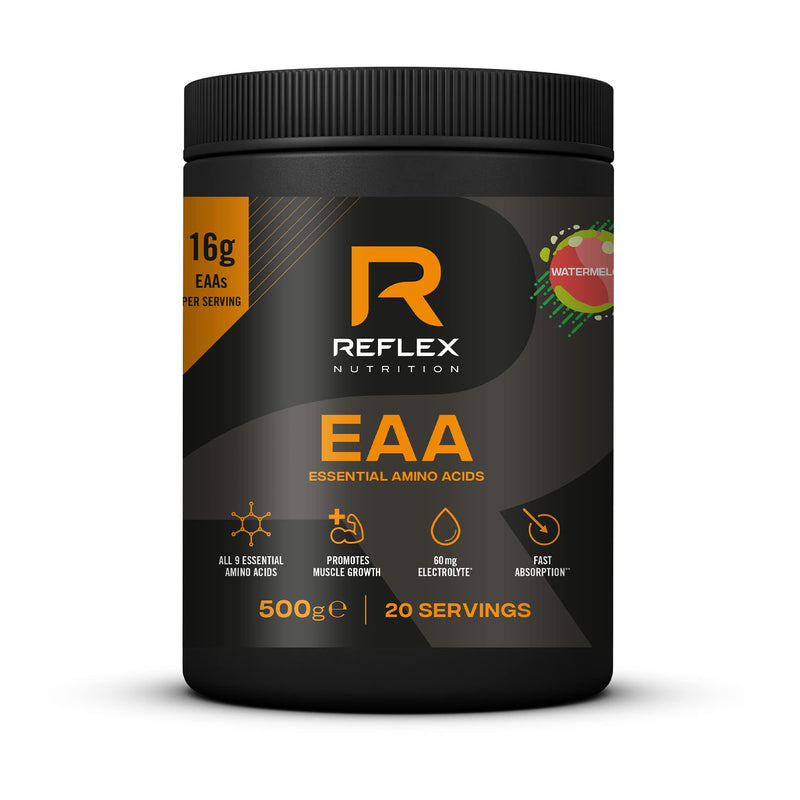 [Australia] - Reflex Nutrition Premium EAA | All 9 of Essential Amino Acids | Added Vitamin B6, Piperine & Magnesium | (500g) (Watermelon) Watermelon 