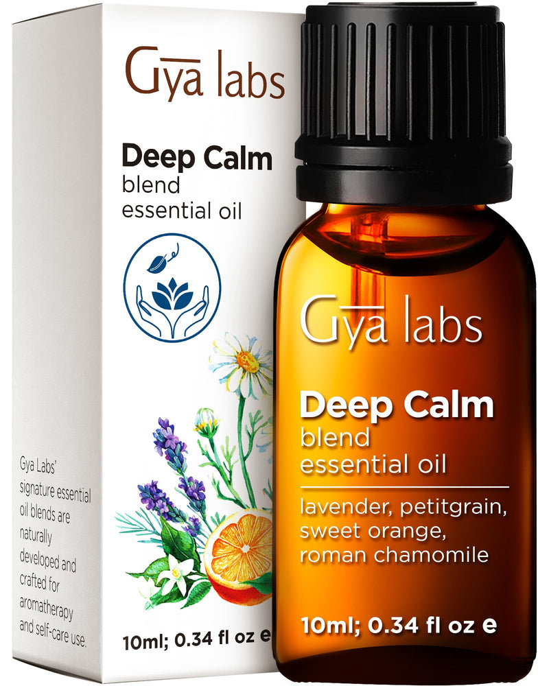 [Australia] - Gya Labs Deep Calm Essential Oil for Diffuser Blend - Calm Oil Essential Oil for Aromatherapy, Body, Uplift, Grounding & Relaxing (10ml) 