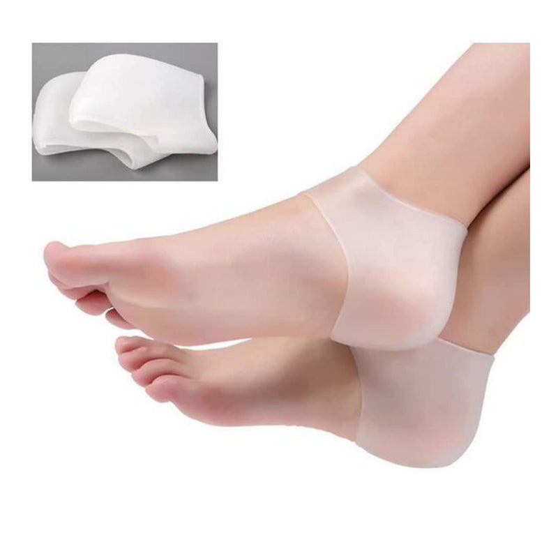 [Australia] - ENERGY01 Silicone Gel Heel Protector - Cracked Heel Socks - Pain Care - Cracked Heel Cushion - Plantar Fasciitis - Tandinitis Achilles Tendon Pain 