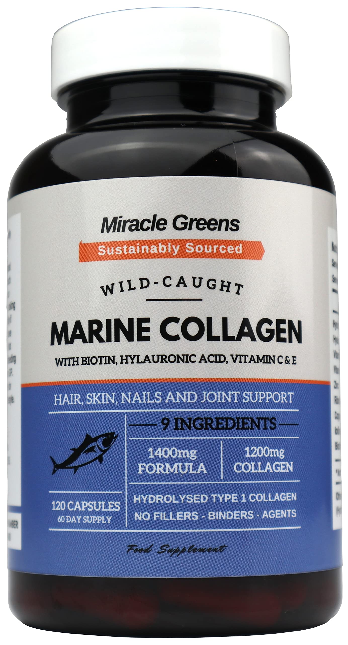 Collagène Marin Type 1 et Type 2 1200mg - 60 Gélules