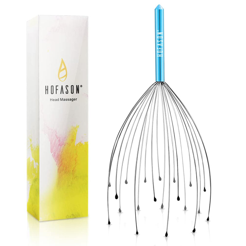 [Australia] - HOFASON Head Massager Scalp Scratcher with 20 Fingers, Handheld Head Scratcher Tingler Massage for Deep Relaxation, Hair Stimulation and Body Stress Relax(Random Colors) 1 Pack 