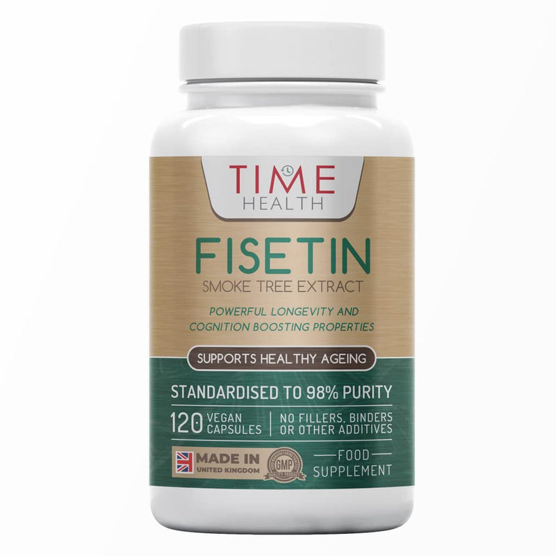 [Australia] - Fisetin - Ultra Pure - 100mg - 60 Capsules - Anti-Ageing - Autophagy - Senolytic - GMP Standards - UK Made - Vegan (120 Count (Pack of 1)) 120 Count (Pack of 1) 