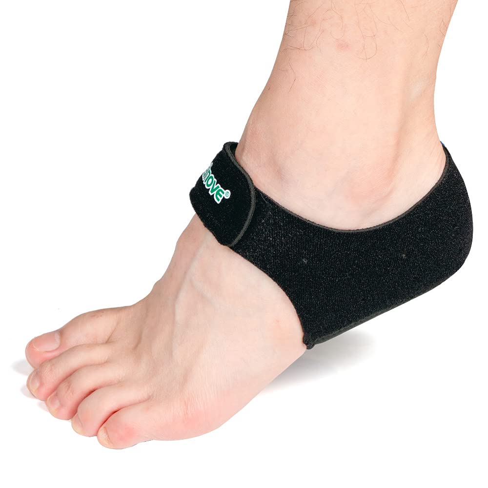[Australia] - Welnove Heel Protectors,2 pcs Large Heel Cups with Cushions,Breathable Heel Pads for Feet Pain,Heel Supports for Pain Relief from Spur,Plantar Fasciitis,Tendinitis,Cracked Heels -- Black (Large） 