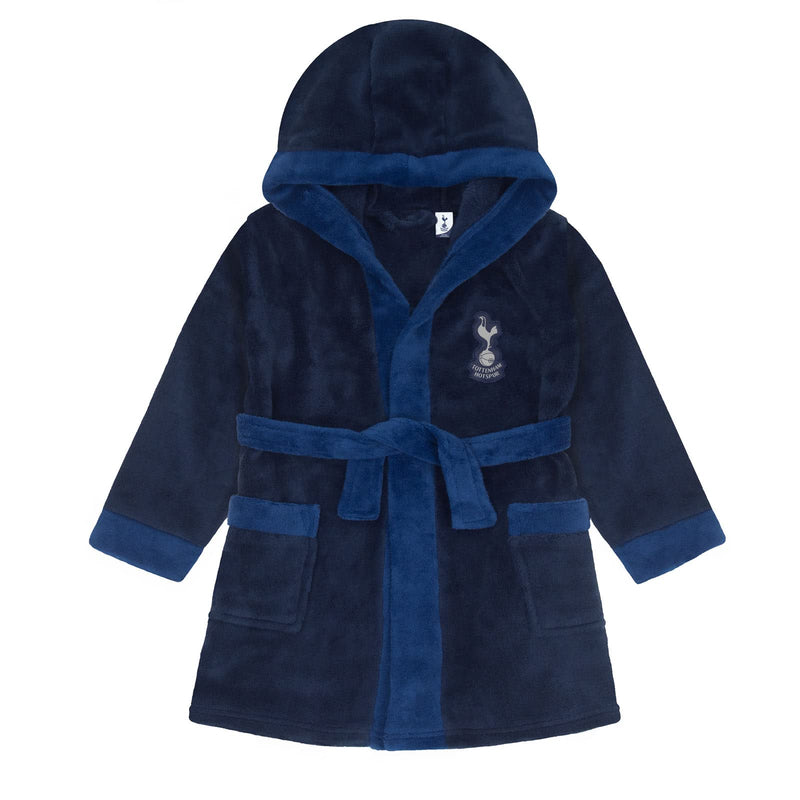 [Australia] - Tottenham Hotspur Baby Dressing Gown Toddler Robe Hooded Fleece Official Gift 0-6 Months 