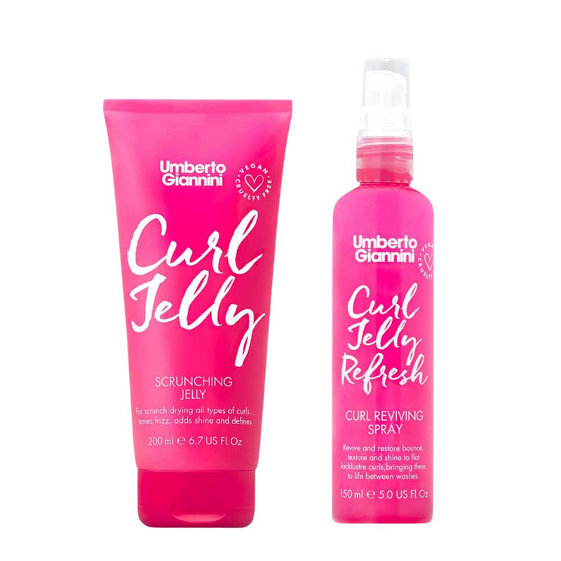 [Australia] - Umberto Giannini Curl Jelly Scrunching Jelly 200ml Vegan & Cruelty Free Frizz Styling Curl Control Hair Gel for Curly or Wavy Hair, 150 ml (Curl Jelly and Jelly Refresh Spray) 150 ml (Pack of 1) 