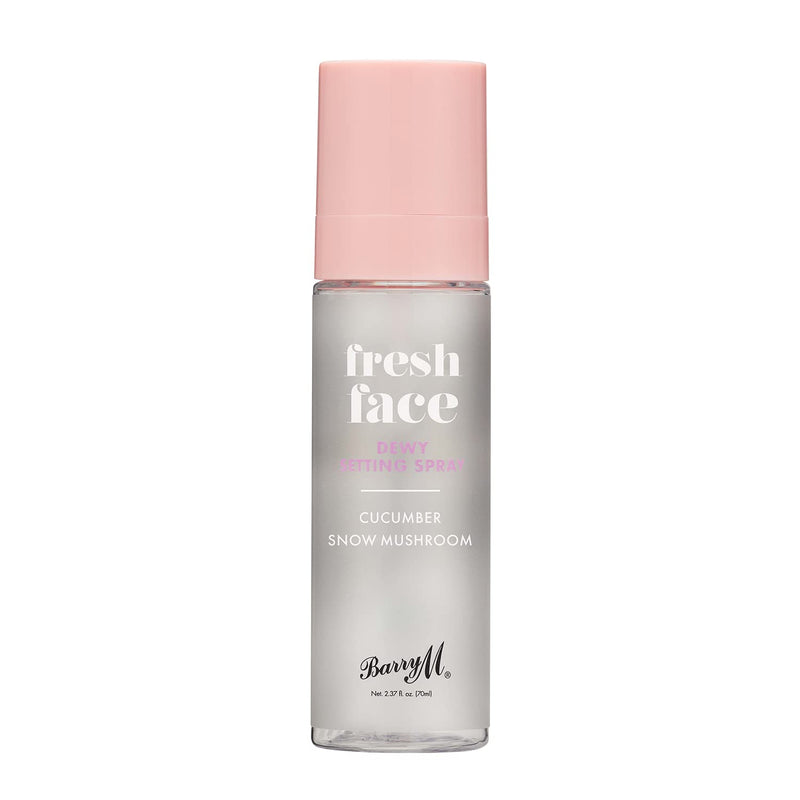 [Australia] - Barry M Fresh Face Dewy Finish Setting Spray, Long-lasting, Formulated with Hydrating Cucumber Extract and Moisturising Snow Mushroom, Clear 