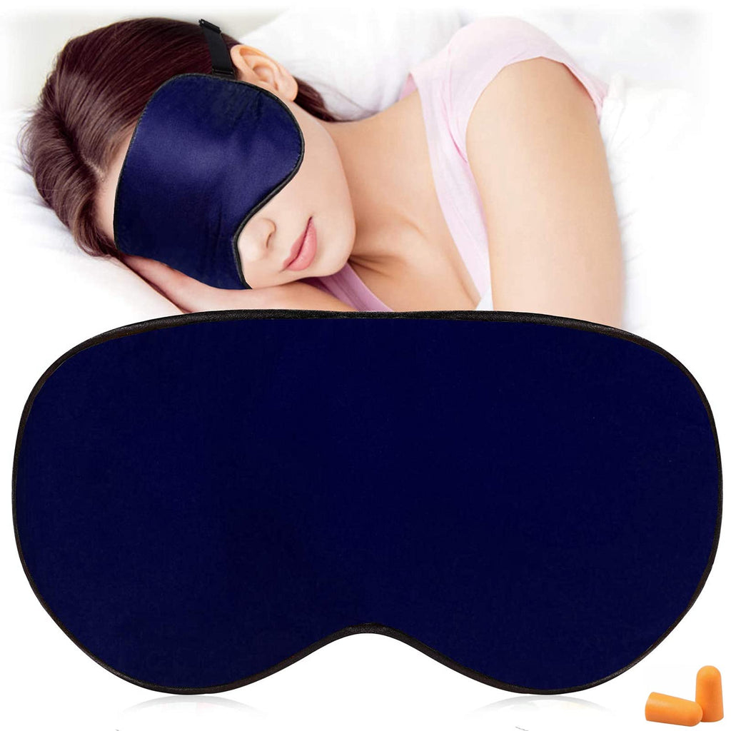 [Australia] - Sleep Masks & Blindfold，Super-Smooth Eye mask for Sleeping，Suitable for Travel, nap, Night Sleep,for Men Women Children Sleeping mask (Dark Blue) Dark Blue 