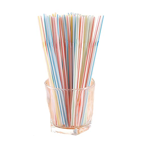 [Australia] - 200pcs Drinking Straws Flexible Reusable Straws Bendable Drinking Straws Suitable for Various Drinks, Juice, Milk, Tea, Cocktails, Parties Daily Use (200 Pcs) 200pcs 