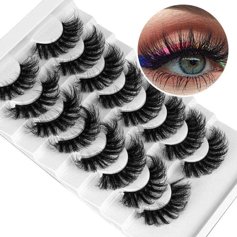 [Australia] - Leipple False Eyelashes 8 Pairs - Professional Reusable 8D Mink Lashes - Natural Waterproof Thick Fluffy Fake Eyelashes Faux Mink Eyelashes (QZ-02) QZ-02 