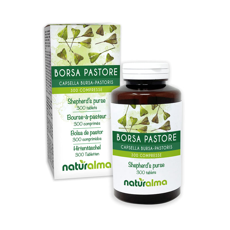 [Australia] - Shepherd’s Purse (Capsella Bursa-pastoris) herb NATURALMA | 150 g | 300 Tablets of 500 mg | Food Supplement | Natural and Vegan 