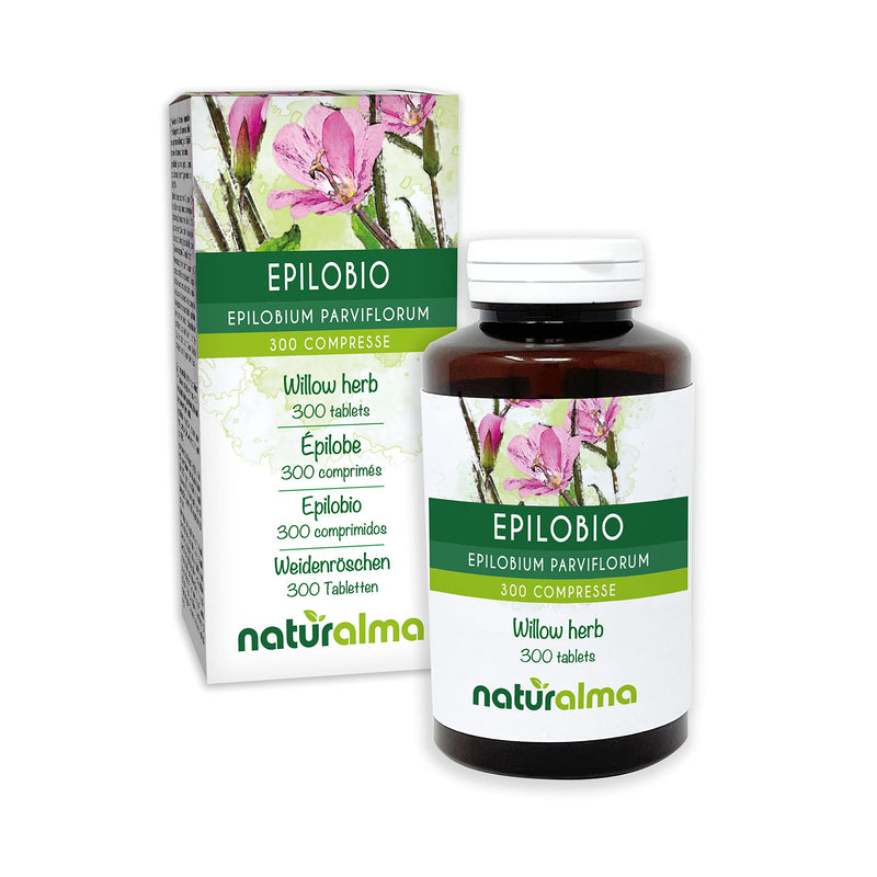 [Australia] - Willow herb or Fireweed (Epilobium parviflorum) herb NATURALMA | 150 g | 300 Tablets of 500 mg | Food Supplement | Natural and Vegan 
