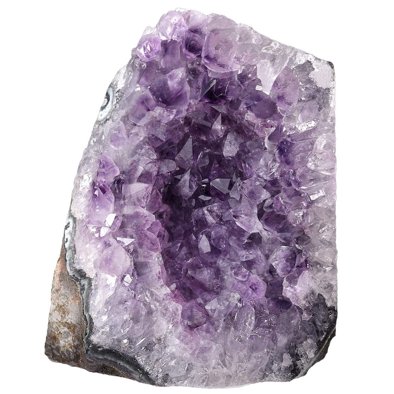 [Australia] - KYEYGWO Natural Amethyst Crystal Cluster Gemstone Specimen for Home Decoration Raw Druzy Geode Quartz Stone Figurine for Reiki Healing Meditation, 400-500g 60x40x35mm-125x100x80mm 